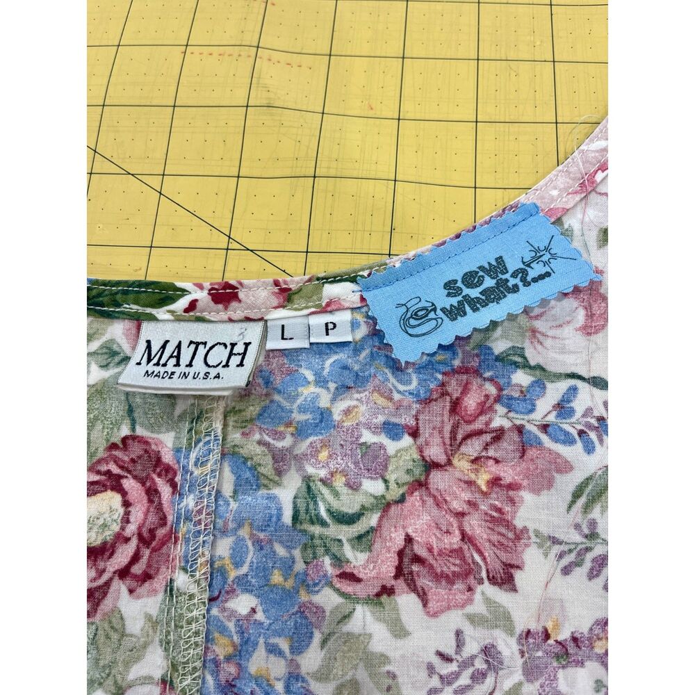 Handmade Floral Tiered Maxi Dress, patch pockets and adjustable straps, Size L - Picture 2 of 16